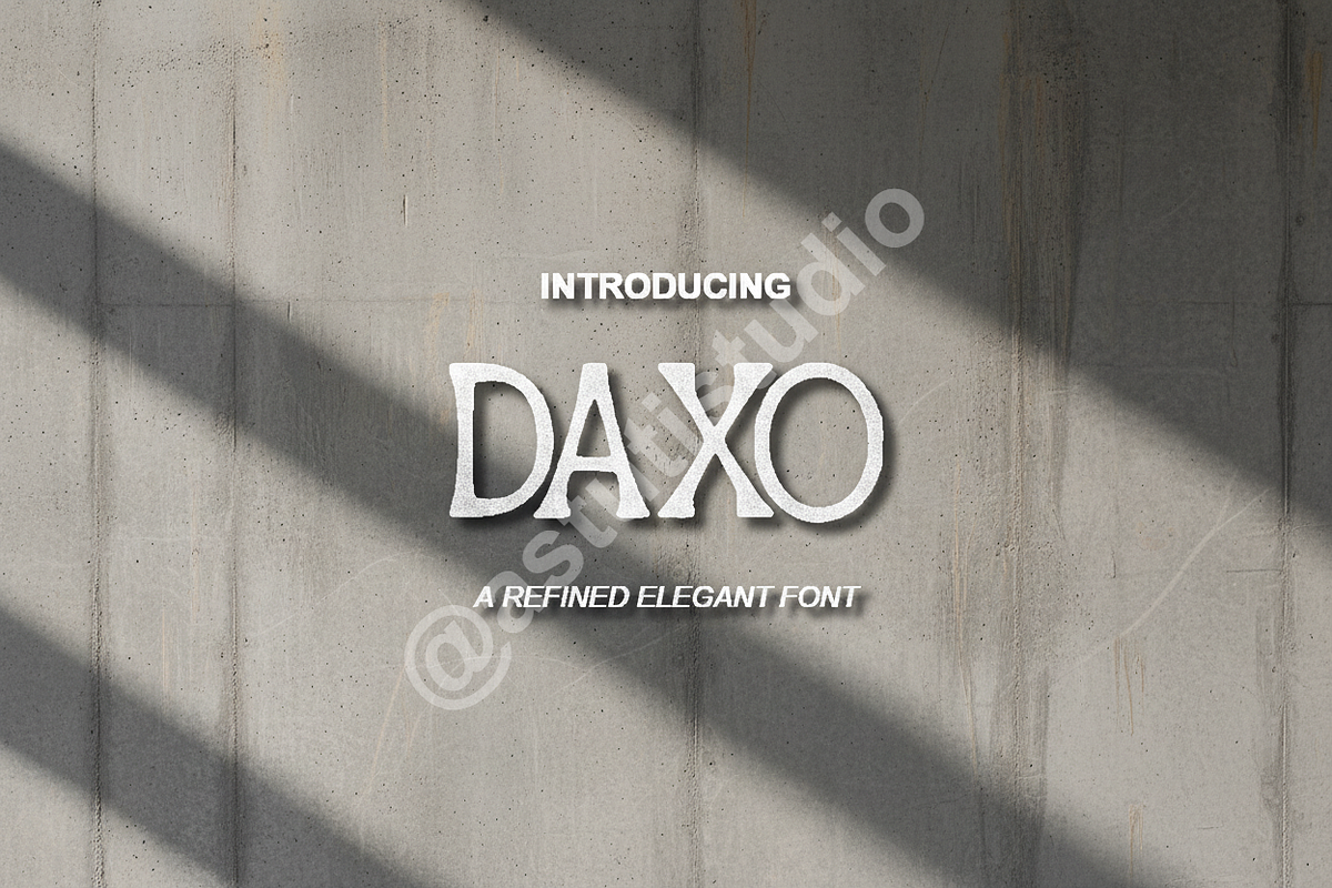 Daxo - Premium Luxury Branding Font, a Font by Astuti Studio (Photo 1 of 16)
