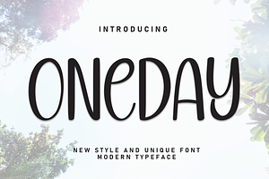 Oneday Script Font