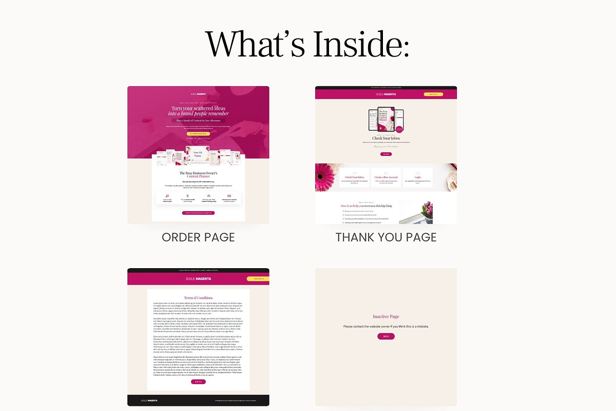 Systeme.io Bold Magenta Mini Offer, a Landing Page Template by Hayley's Digital Hub (Photo 3 of 11)