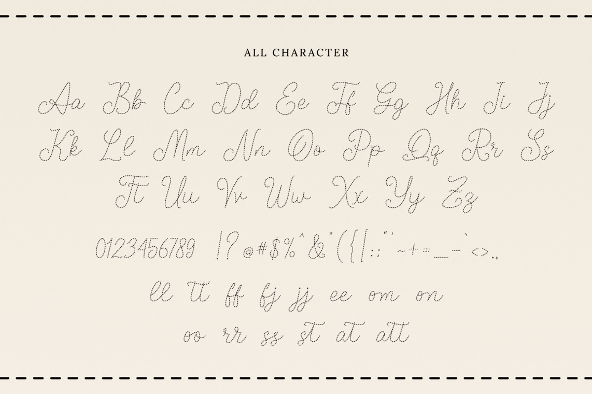 Aurelian - Dotted Script Font, a Script Font by Bluestype Studio (Photo 6 of 6)