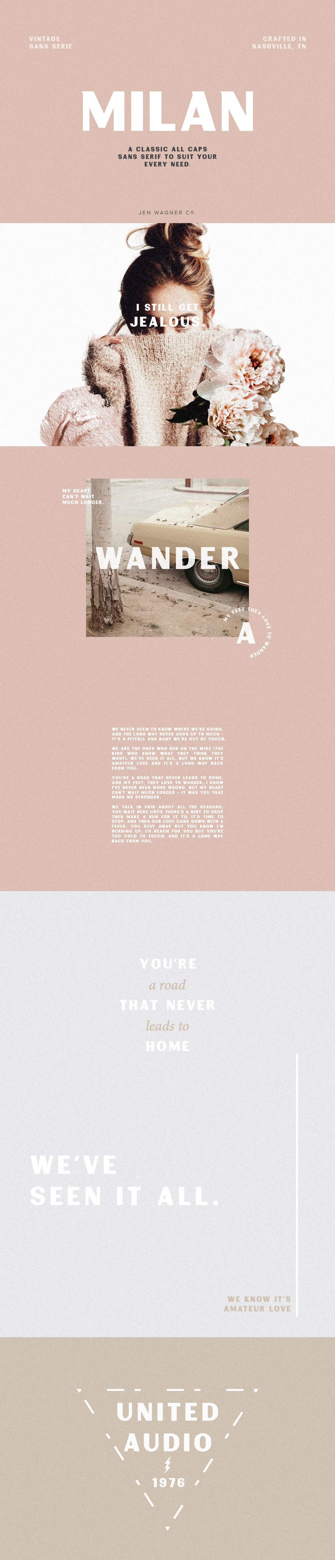 Milan | A Vintage Sans Serif by Jen Wagner Co | Creative Market