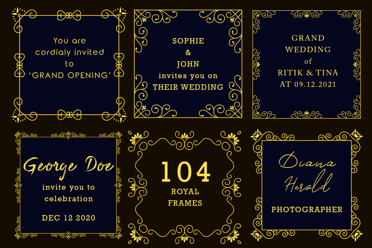104 Vintage Royal Frames + BONUS, a Decorative Illustration by Design Unique (Photo 4 of 10)