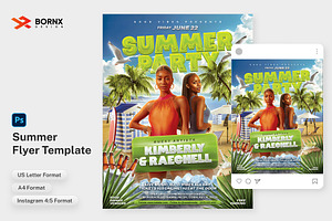 Summer Flyer Template, a Flyer Template by Bornx Design