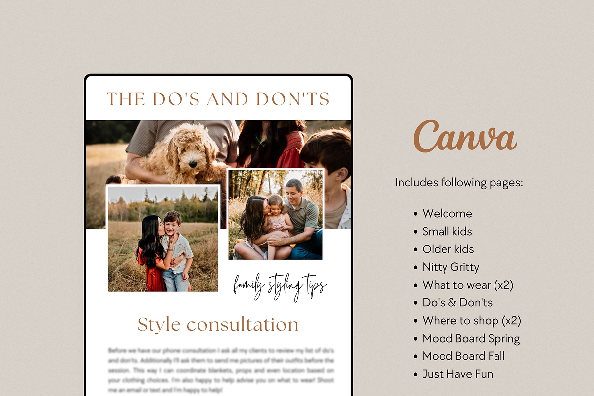 Photography What to Wear Guide Canva, a Templates & Theme by Sweet Little Muse (Photo 2 of 5)