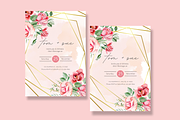 Pink Flower Wedding Invitation, an Invitation Template by Weddinginvitation by Fati (Thumbnail 1 of 2)