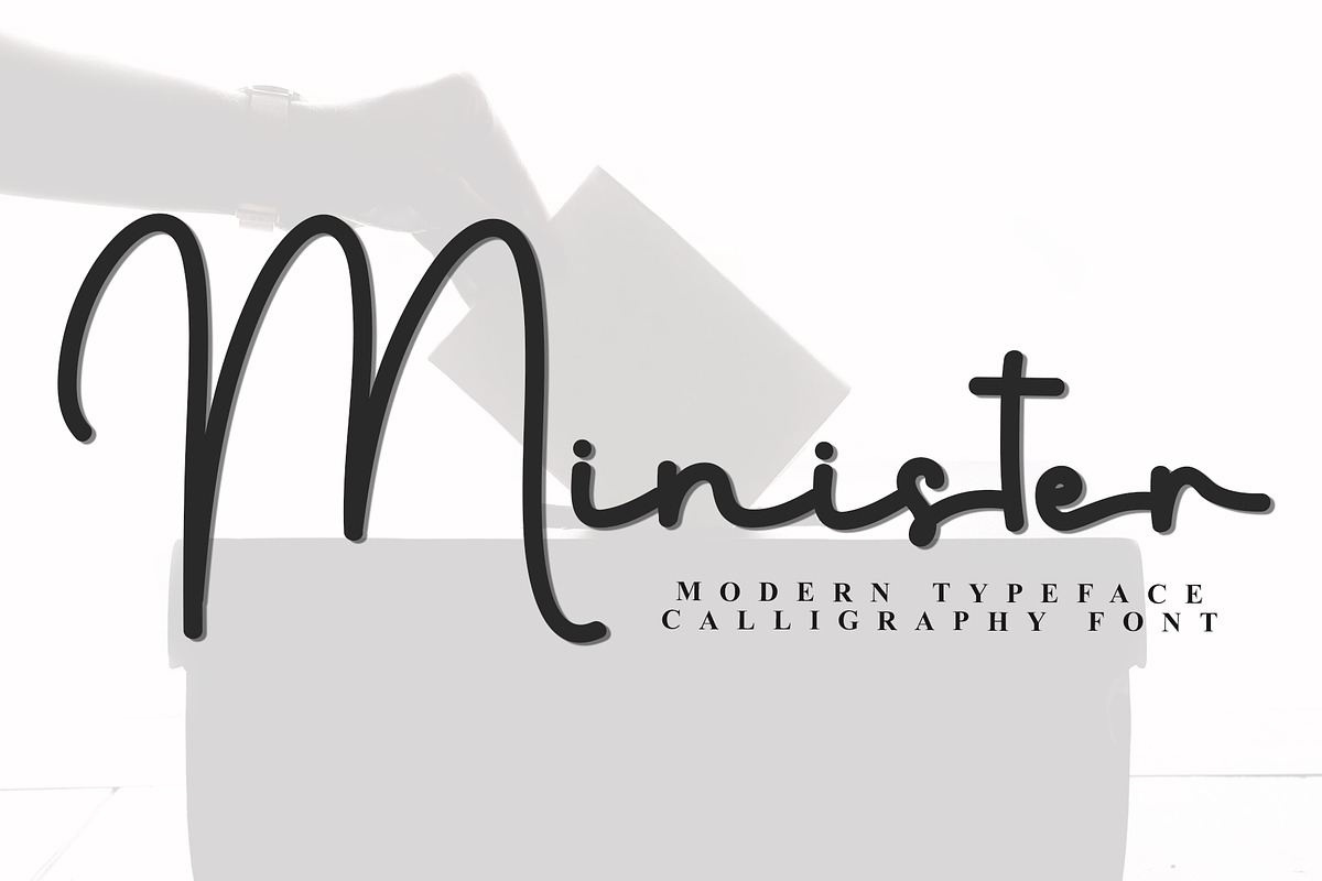 Minister, a Handwritten Font by InermediaSTUDIO (Photo 1 of 8)