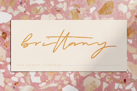 Brittany | Brush Display Font, a Handwritten Font by Monterey Studio