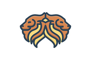 Lions face color icon, a Duotone Icon by Creative priyanka