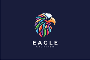 Colorful Eagle Head Logo Template, a Branding & Logo Template by yopie