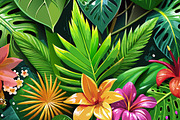 Tropical Jungle Leaves BUNDLE OF 6, a Decorative Illustration by Aban's World (Thumbnail 3 of 5)