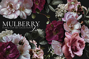 Mulberry Floral Clip Art Pattern Kit, an Object Graphic by Eclectic Anthology (Thumbnail 2 of 17)