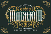 Mockrim Modern Blackletter, a Blackletter Font by dansdesign (Thumbnail 1 of 6)