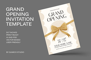 2026 Grand Opening Invitation, an Invitation Template by Gumico Studio.