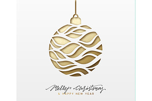 Christmas background, design Xmas blue ball of texture paper