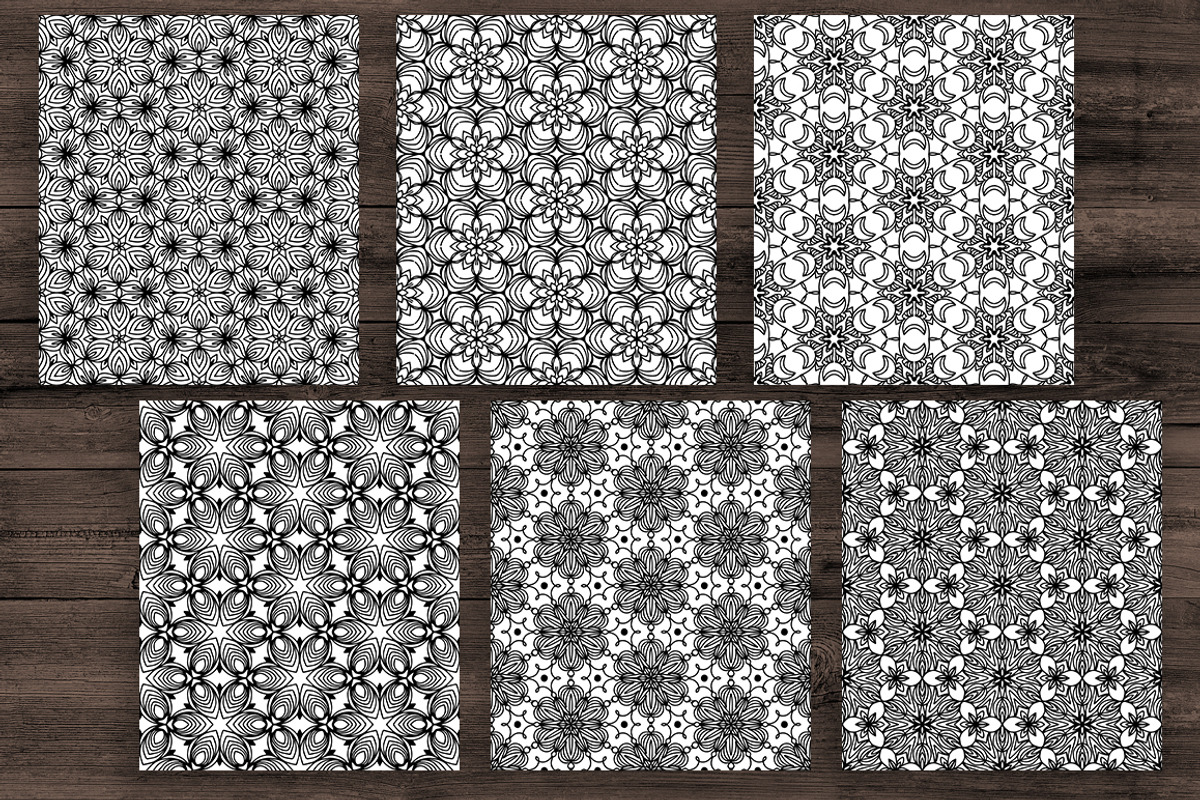 125 seamless hand drawn textures, a Pattern Graphic by Mandarinkas art (Photo 15 of 23)