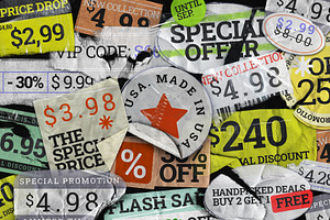 Sale Paper Stickers, an Object Graphic by Pixflow