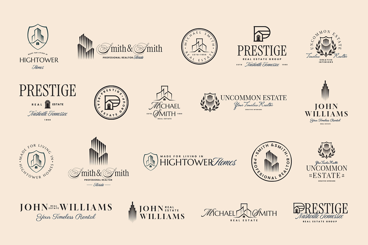 Old Money Real Estate Logo Bundle, a Branding & Logo Template by Headfonts (Photo 2 of 14)