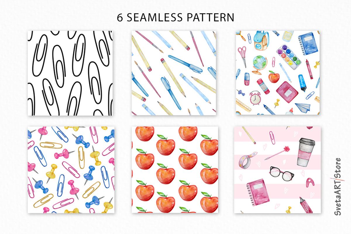 Watercolor School clipart, an Education Illustration by SvetaArtStore (Photo 7 of 8)