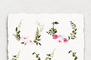 Magenta flowers -watercolor clipart, an Illustration by BlumenSoul (Thumbnail 5 of 8)