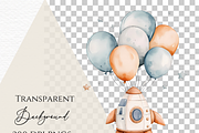 Watercolor space clipart bundle, an Education Illustration by Invite to Clipart (Thumbnail 4 of 4)