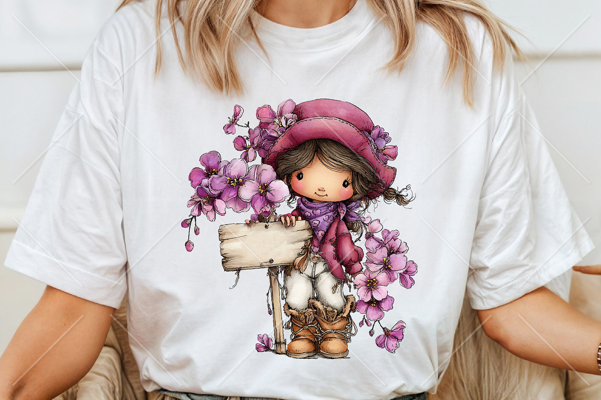 Whimsical Cowgirl Clipart Bundle, a Seasonal Illustration by Canvas Craft (Photo 6 of 10)