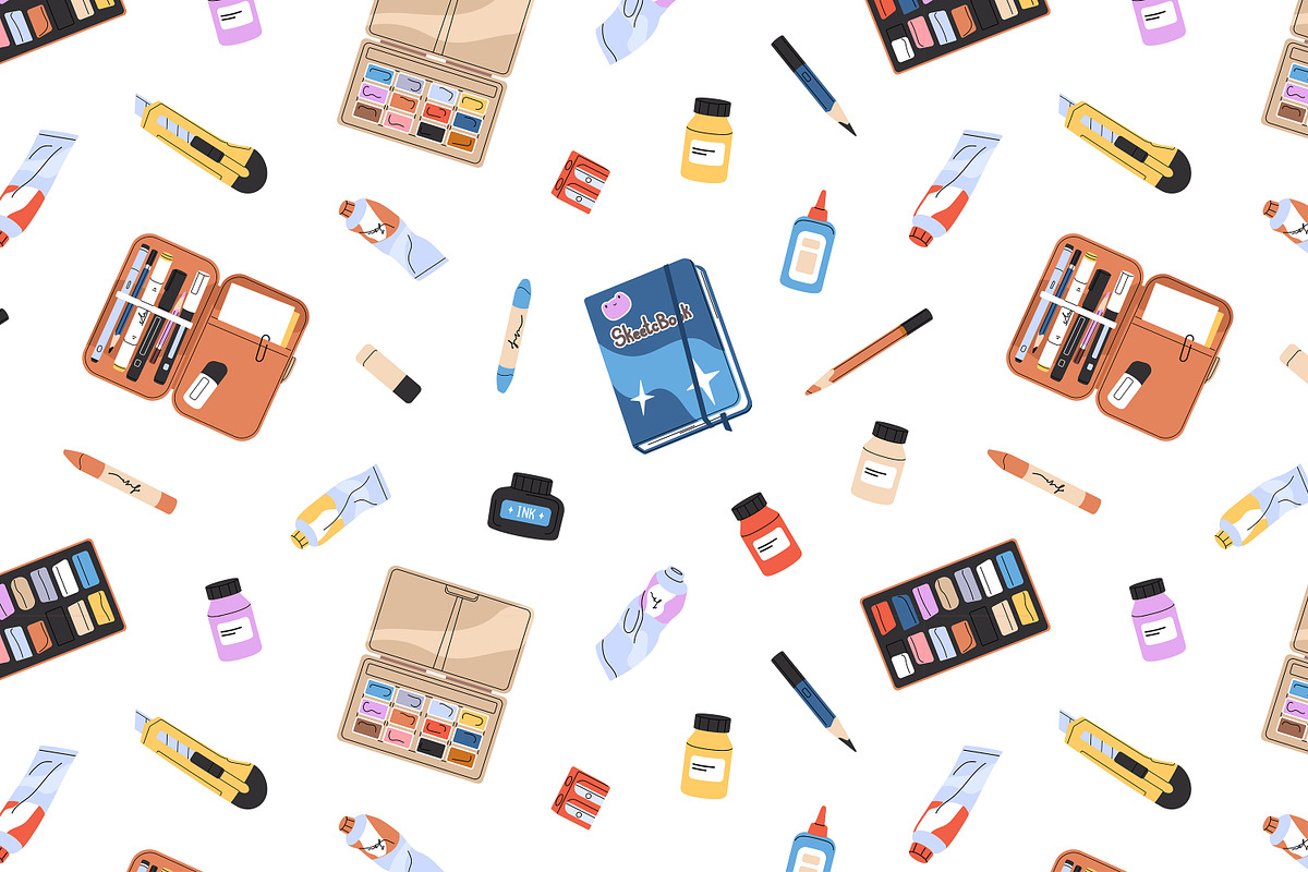 Art tools, stationery set, templates, an Education Illustration by PaperTrident (Photo 3 of 9)