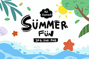 Summer Fun Elements bundle, a Seasonal Illustration by RizkaNurfazrina (Thumbnail 1 of 9)
