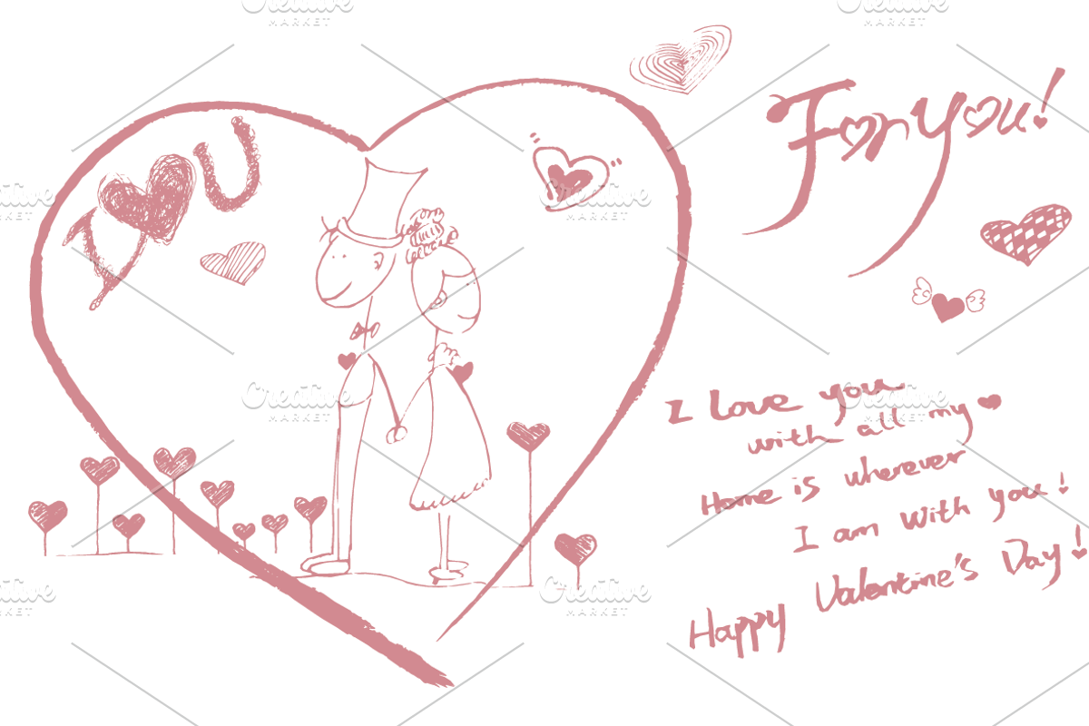 love sketch hand drawn, an Illustration by mollyli.ai (Photo 2 of 2)