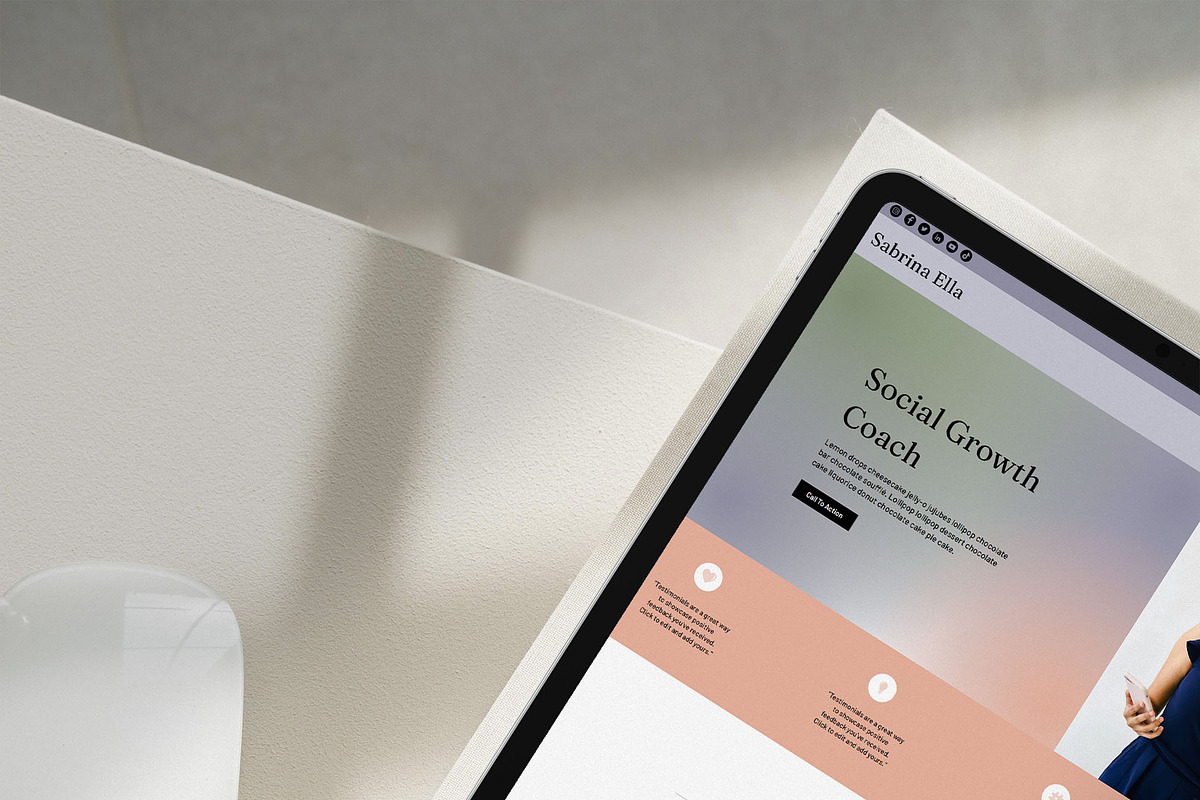 Sabrina Ella Wix Website Template, a Wix Template by Girl Boss From Home (Photo 3 of 6)