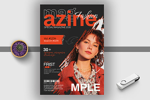 Fashion Magazine Cover Template, a Magazine Template by MightyDesign