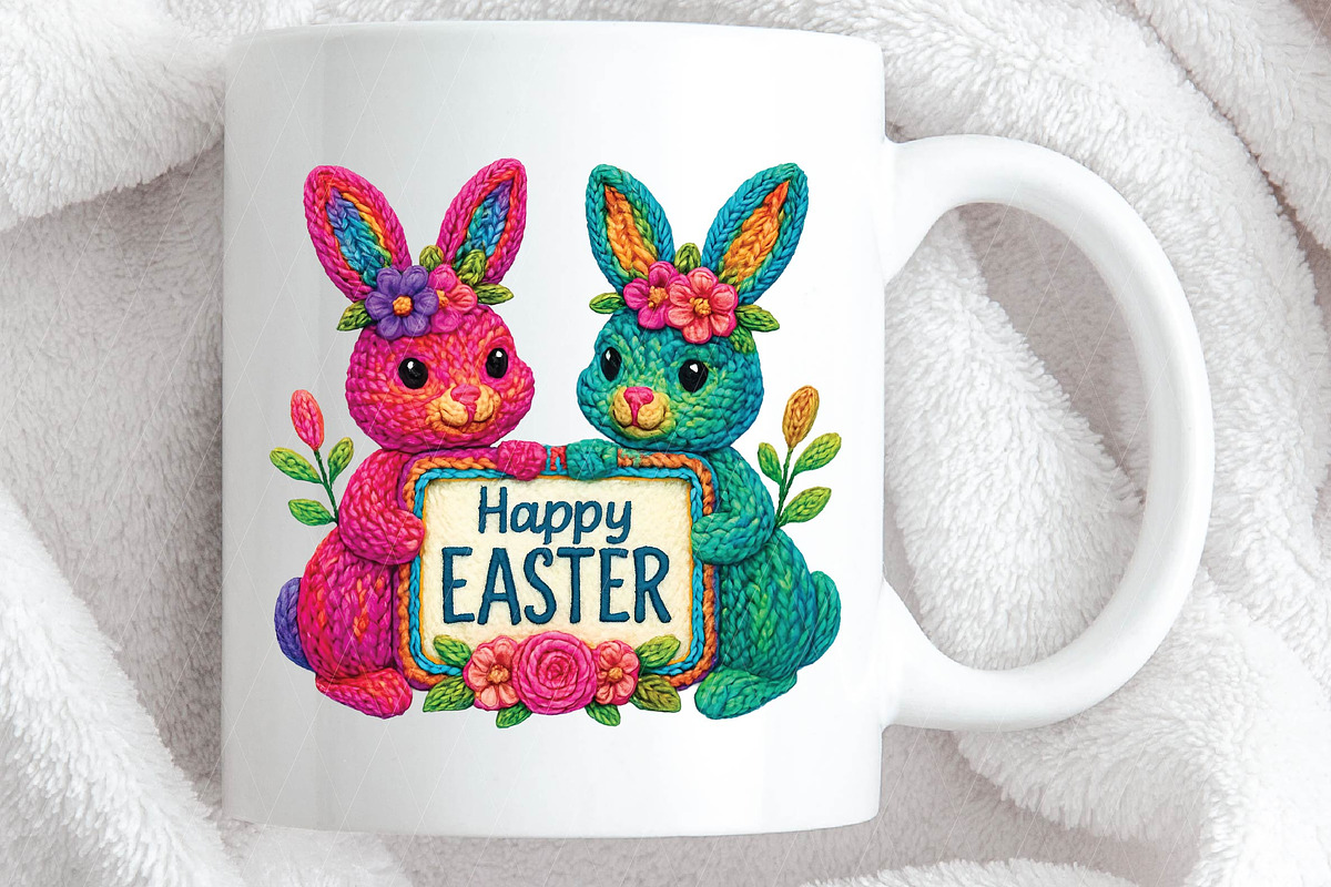 Happy Easter Png, Cute Easter Bunny, an Illustration by DreamPrint404 (Photo 2 of 7)