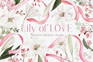 Watercolor Flower - Lily of LOVE, a Decorative Illustration by Beigetime