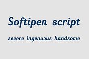 Softipen Script, a Script Font by AKTF (Thumbnail 1 of 3)