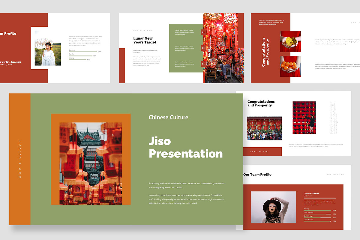 Jiso : Chinese Culture Google Slides, a Presentation Template by Punkl Camp (Photo 1 of 16)