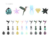 New Tropics. 111 graphic elements, an Object Graphic by alekseiderin (Thumbnail 8 of 9)