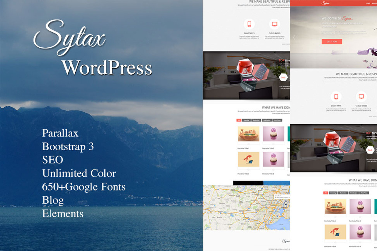 Sytax One Page MultiPurpose WP Theme, a WordPress Template by PixelCoder (Photo 1 of 2)