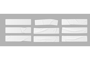White stickers, glued paper patches, a Texture Illustration by ModVector