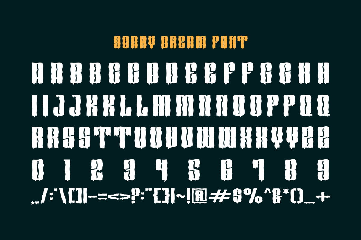 Scary Dream - Halloween Font, a Handwritten Font by Viswal Studio (Photo 5 of 7)