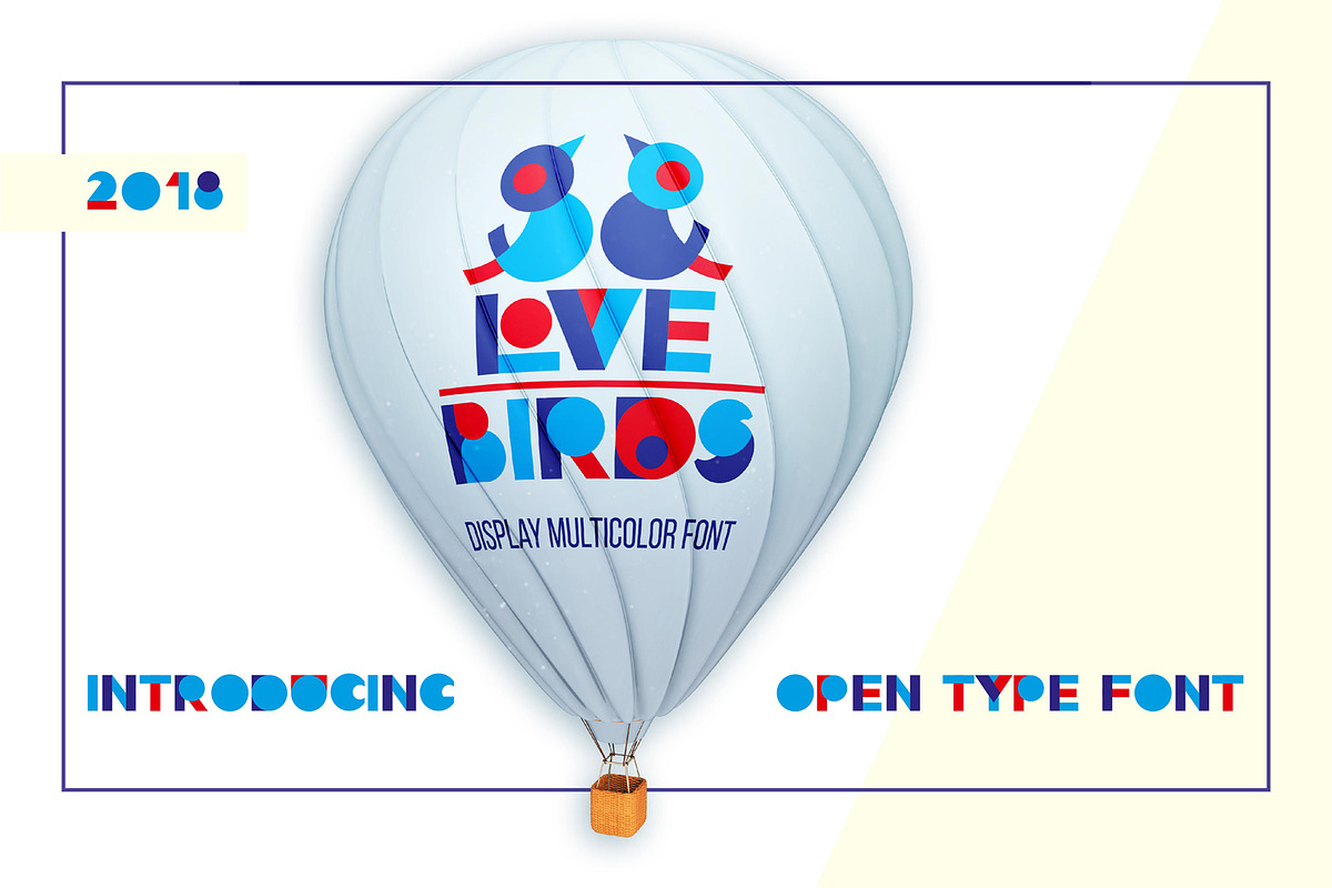 LOVE-BIRDS multicolor font