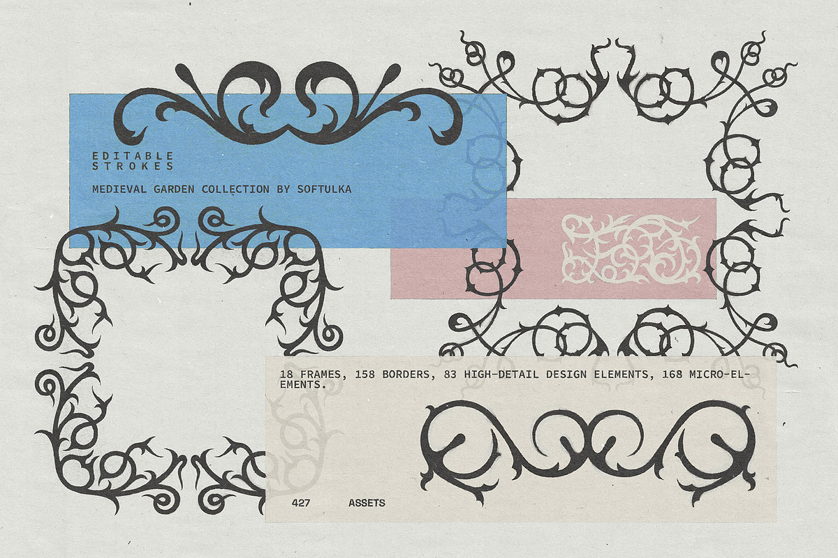 Medieval Garden: Graphic Craft Kit, a Graphic by softulka (Photo 3 of 11)