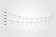 festive bunting triangle flags, a Background Graphic by lawoel (Thumbnail 1 of 3)