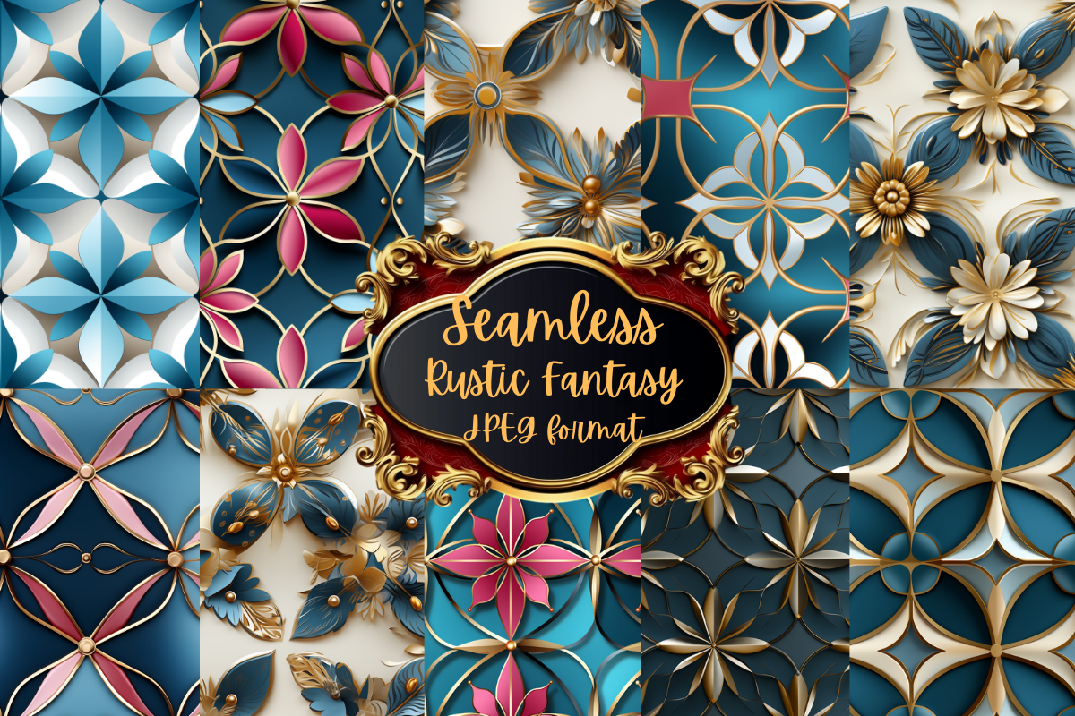 Rustic Fantasy Seamless Digital, a Pattern Graphic by Agnesagraphic (ID 95)