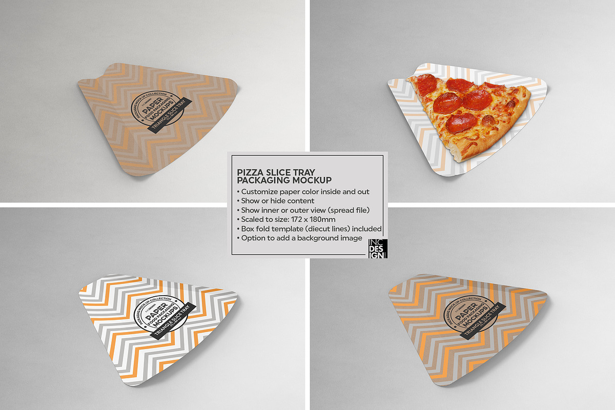 Pizza Slice Tray Packaging Mockup, a Packaging Mockup by INCDesign (Photo 6 of 7)