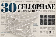 30 Transparent Plastic Wrap Overlays, a Texture Graphic by Designertale (Thumbnail 1 of 10)