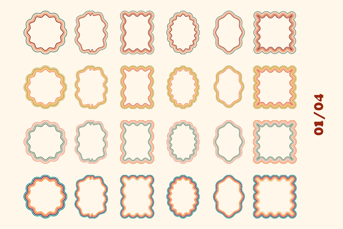 Retro Groovy Frames, a Background Graphic by MilyArt (Photo 2 of 5)