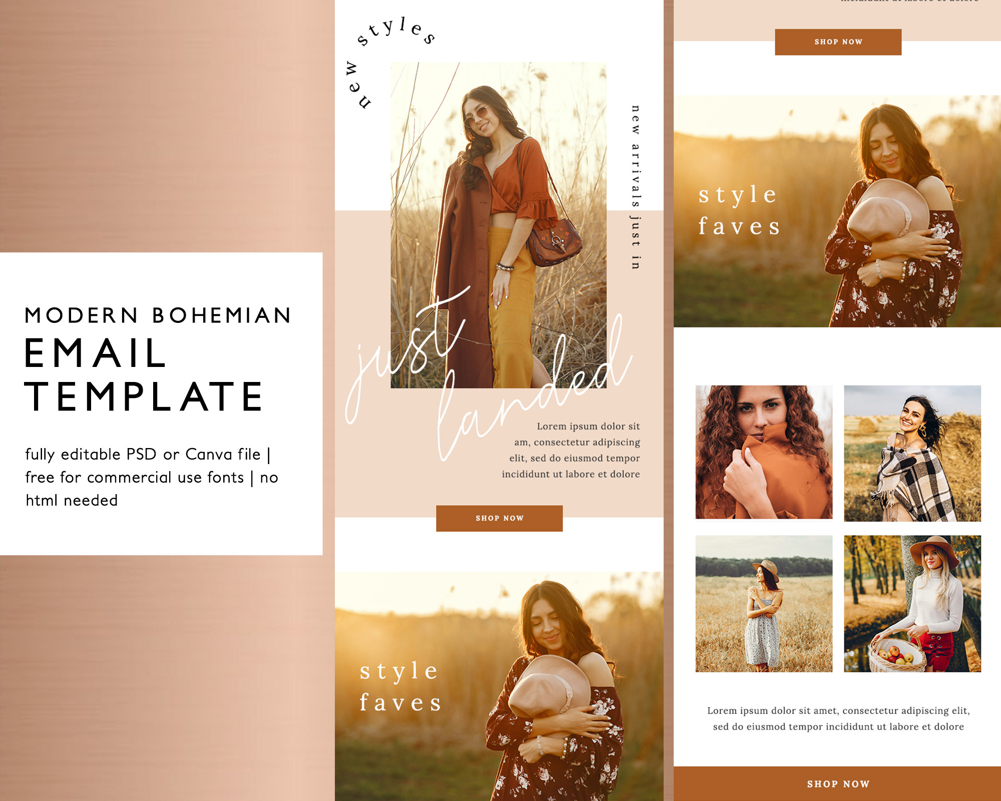 Modern Boho Email Marketing Template, an Email Template by ...