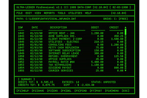 Retro accounting monitor ui overlay