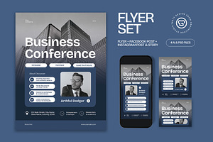 Business Conference Flyer, a Flyer Template by graphicook