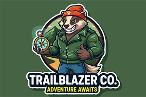 Trailblazer Adventure Mascot Logo, an Animal Illustration by Izdihaar_Studio