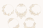 Linear Magnolia Flowers Wreath PNG, an Illustration by Color and Decor (Thumbnail 3 of 7)